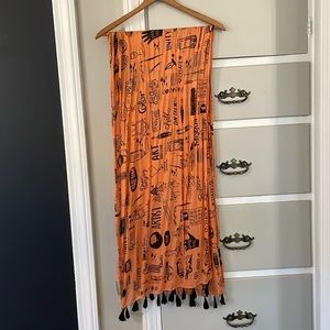 Primitives by Kathy Artist Scarf with black tassels